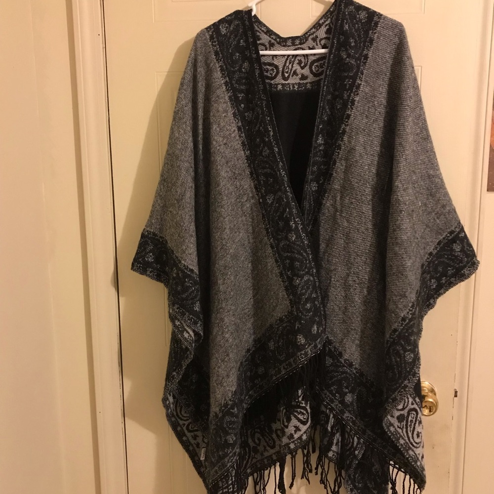 Women Winter  Poncho Cape Shawl Wrap Large Scarf
